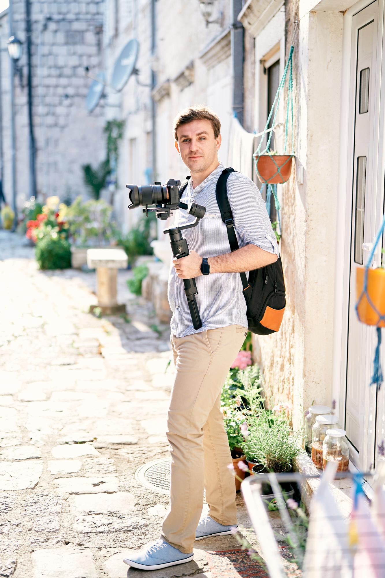 Journalist conducting a field interview